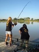 girls fishing